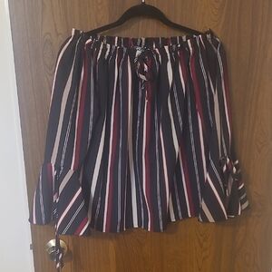 Besca Off-Shoulder Striped Blouse